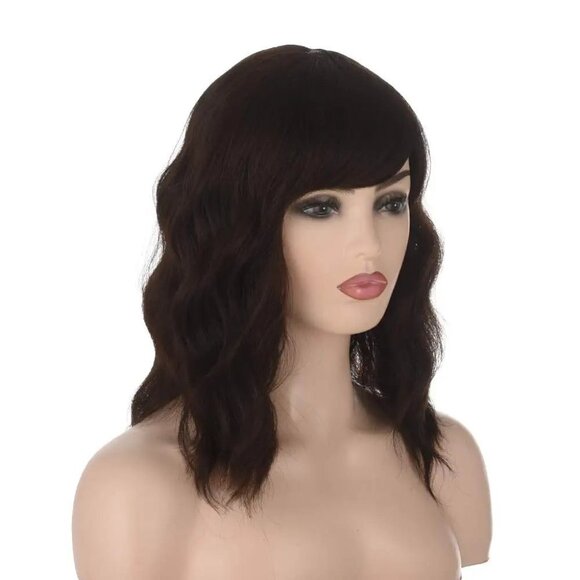 Chocolate Brown Full Wig with Bang - Picture 4 of 4